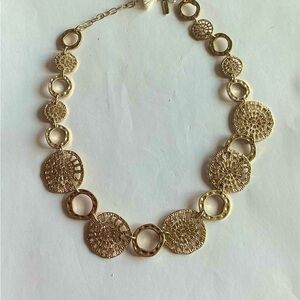Elegant Gold-Tone Necklace, Hammered look from Lonna & Lily
